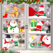 Decorațiuni de Crăciun pentru ferestre, fulgi de zăpadă cu două fețe, decorațiuni de Crăciun, material PVC de calitate premium, autocolante