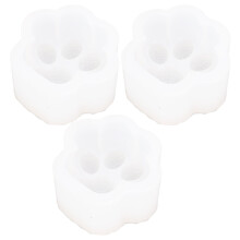 Múnla Cat Silicone, Tacar Réitigh Roisín Ard-Leaisteachta, Dearadh Lapa Cat, Seodra Crochta, Uirlis DIY, Tacar Múnlaí In-athúsáidte (3 phíosa)
