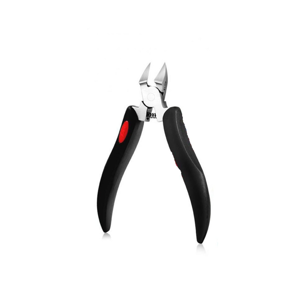 Stainless Steel Nail Clippers for Thick Nails with Cuticle Pusher and Ergonomic Grip