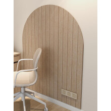 Curved Felt Bulletin Board Foldable Wall Pin Board for Notes Photos Office Home Decor Dark Camel 60x80cm