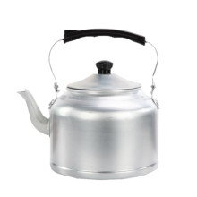 Stainless Steel Camping Tea Kettle with Whistling Alert for Fast Boiling on Gas Stoves 14x19cm