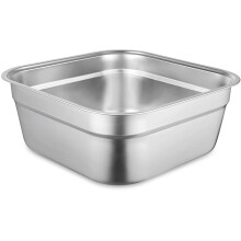 Multi-Purpose Dish Tub for Sink, Large Square Container for Kitchen, Vegetable Washing Basin with Stackable Structure and Easy Storage Function, Heatp