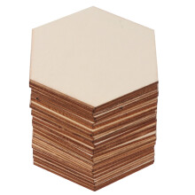 2 stuks 1 zak van 25 stuks zeshoekige houten schijfjes decoratieve houten stukjes naamlabels feestartikelen voor bruiloft (houten glijmiddel)