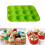 Ταψί ψησίματος για μάφιν και cupcakes WNFJR από σιλικόνη τροφίμων, 12 εσοχών - 2