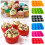 Ταψί ψησίματος για μάφιν και cupcakes WNFJR από σιλικόνη τροφίμων, 12 εσοχών - 4