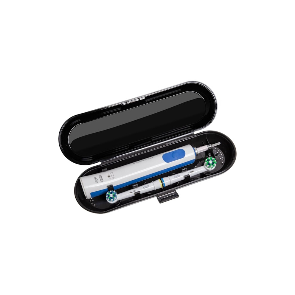 Black Electric Toothbrush Travel Case For Oral B & Compatible With Philips Sonicare