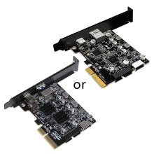 LE HAGHAIDH PCIE3.0Go USB3.2Gen2Type-C10Gbps Aistriú Sonraí Muirear Tapa Rialaitheoir USB-C Cárta PCI-E Cineál E19P20P Cineál E