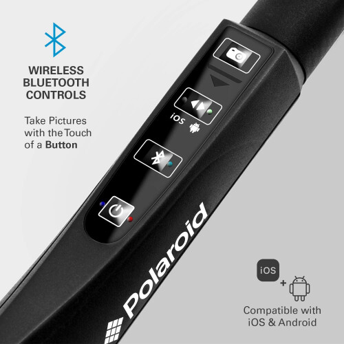 Bastão de selfie de 40 polegadas com controle remoto Bluetooth integrado para câmeras Bluetooth iOS e Android. 2