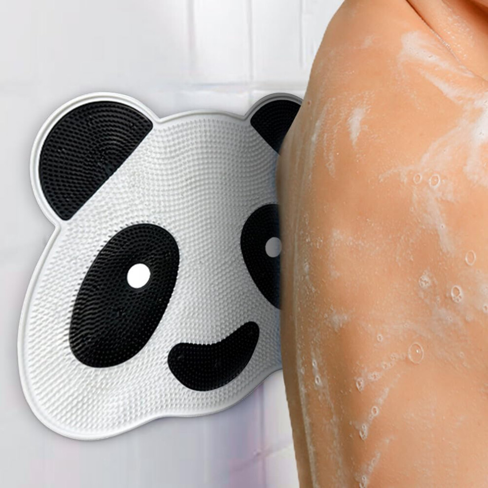 Silicone Back Scrubber with Suction Cups and Foot Scrubber Mat for Shower Deep Cleaning Massage