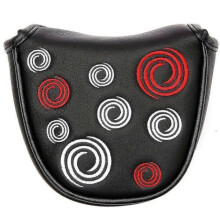 Kryt na golfovou holi, kryt na putter na golfovou holi, kožený kryt hlavy golfové hole, magnetické zapínání, černý