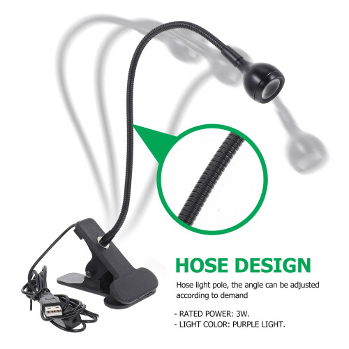Μωβ Φακός UV Λάμπα Κόλλας Νυχιών Ξήρανση Φωτός LED Καθαρισμός Φωτιστικό UV Λάμψης 2