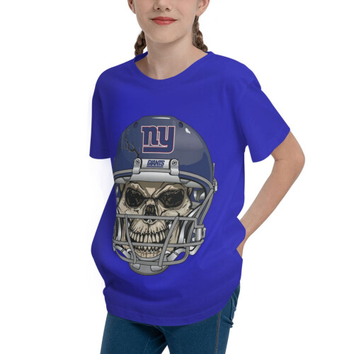 NYG_Giants Αγόρια και Κορίτσια για Εφηβική Ηλικία Μπλούζα με Στρογγυλή Λαιμόκοψη και 1