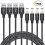 Compatibel met iPhone-oplaadkabel, 4-pack 3ft/1m Lightning-kabel van nylon CDQ 1