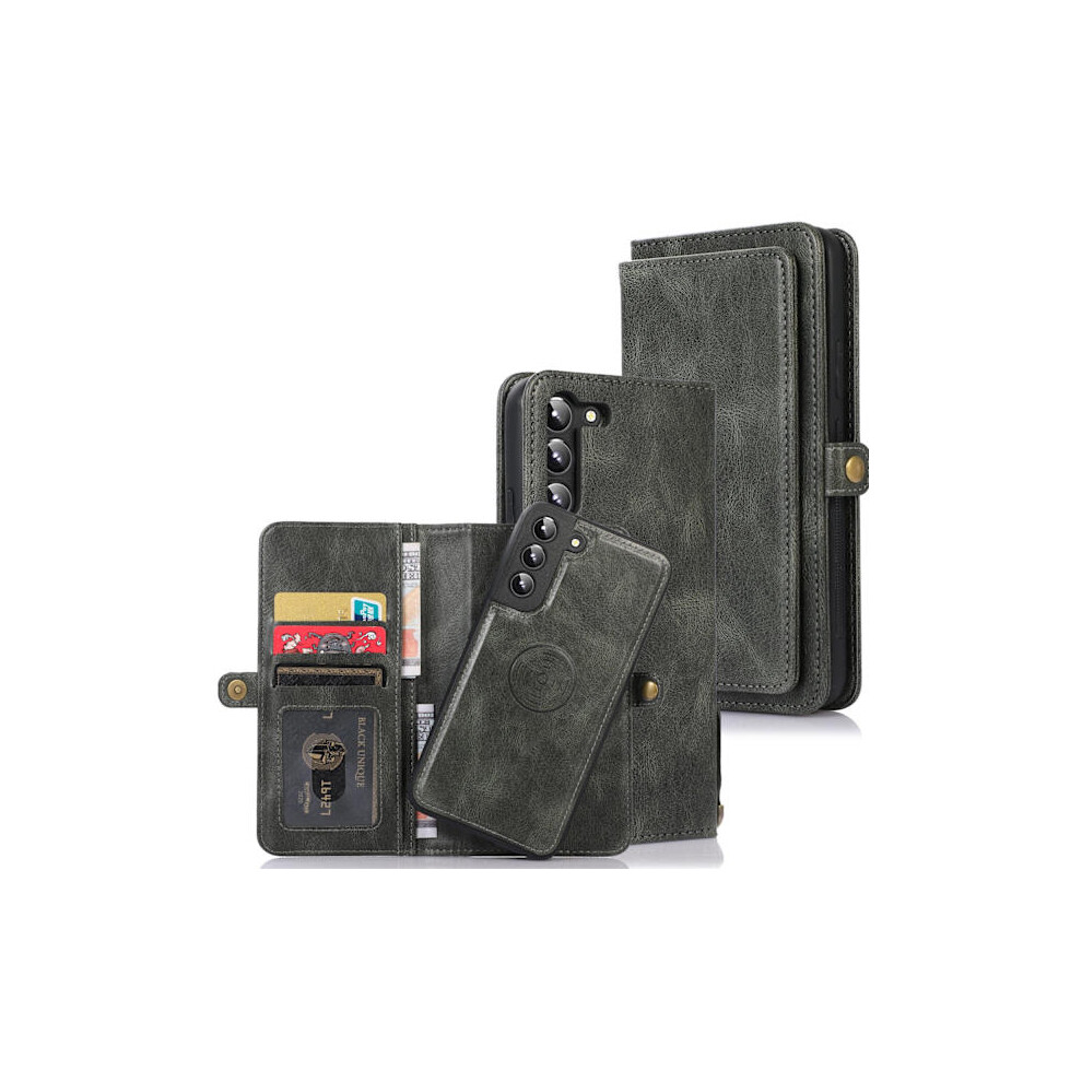 Compatible With Samsung Galaxy S23 - Zleep Dual-Function Wallet Case Dark Green 9164030362345