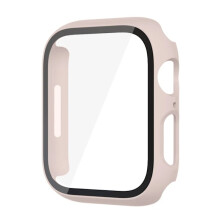 Glasschutzfolie kompatibel mit Apple Watch Series 9/8/7/6/SE/5, 45 mm/41 mm/44 mm/40 mm/42 mm/38 mm, Rosa Sand