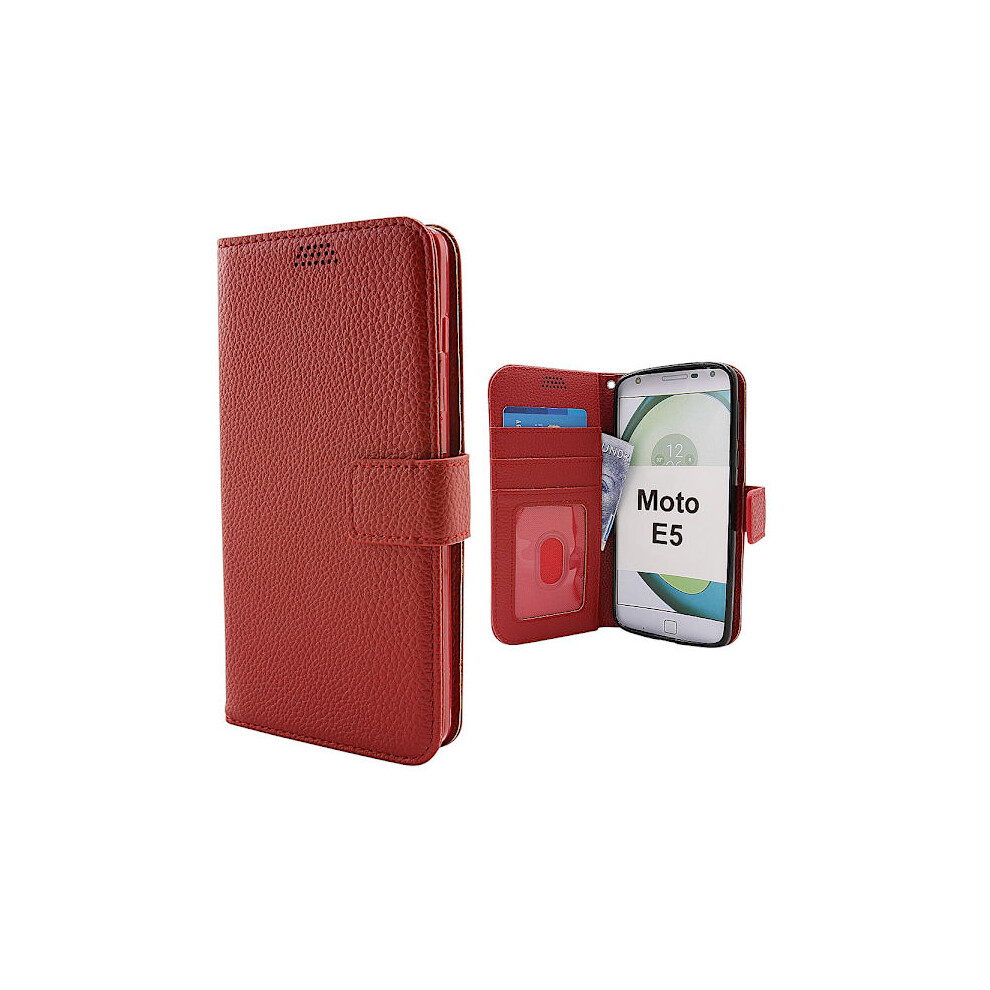 New Standcase Wallet Motorola Moto E5 / Moto E (5Th Gen) Red 9164030362741