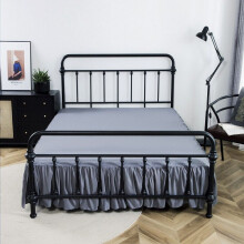 WSYW Luxus-Bettrock aus superweicher, einfarbiger Mikrofaser, plissiert, 14 Zoll Fall, Premium-Staubrüsche