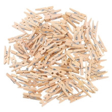 100 kusov - Mini drevené štipce na bielizeň - (2,5 cm) Stromček Stromček