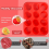 2x12 φλιτζάνια κανονική φόρμα για cupcakes σιλικόνης, αντικολλητική σιλικόνη, ιδανική 2