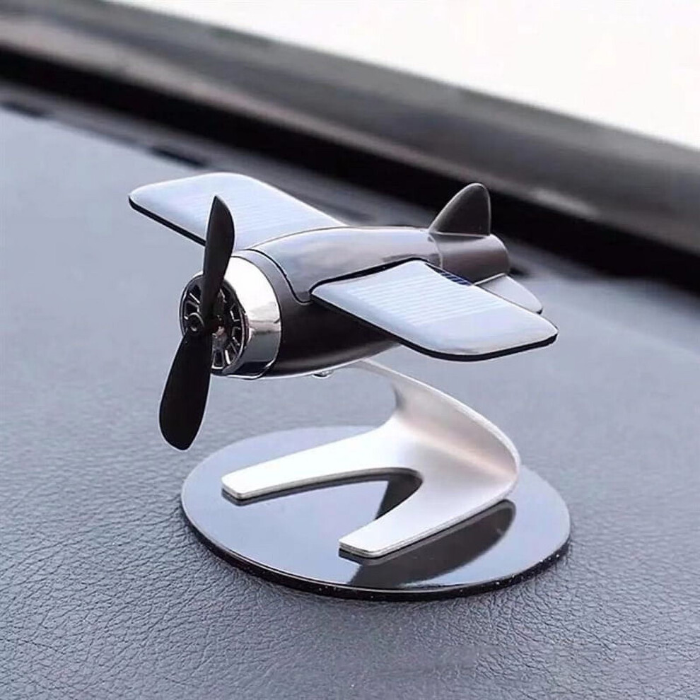 Car Essential Oil Diffuser, Solar Rotation Airplane Car Diffuser, Fragrance Aromatherapy Diffuser For Car Office Home Xmas Gift [Black] Black 9164030497177