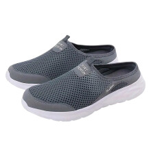 Women's Men's Garden Clogs SlipOn Breathable Mules Casual Walking Shoes Gray 6.5 UK