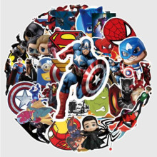 Adesivos dos super-heróis dos Vingadores da Marvel - Pacote com 4 a 50 unidades