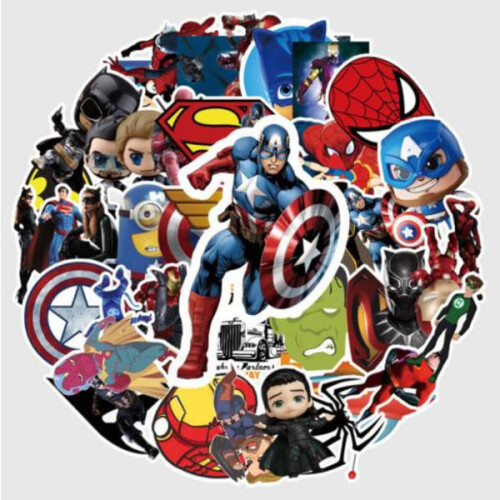 Marvel Avengers Superhelden-Aufkleber, 4-50er-Packung