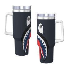 Bicchiere termico Bape da 40 oz H2.0 in acciaio inox con isolamento sottovuoto, coperchio e cannuccia per acqua, tè freddo o caffè, frullati.