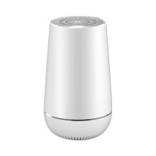 PAVEOS trådløs Bluetooth-høyttaler, kraftig bass, bærbar utendørslyd, Bluetooth 5.0/TF-kort/AUX, hvit, kompatibel med alle enheter