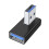 Conector USB 3.0 com ângulo reto de 90 graus para notebook/laptop [DB] Preto à direita 1