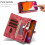 Capa de couro com zíper compatível com Samsung S21 vermelho 1