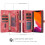 Capa de couro com zíper compatível com Samsung S21 vermelho 5