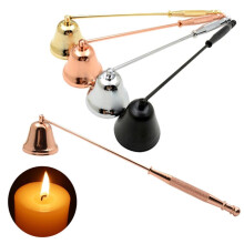 SUSUchens Vintage Metal Bell Shape Candle Snuffer Long Handle Banquet Wick Extinguisher