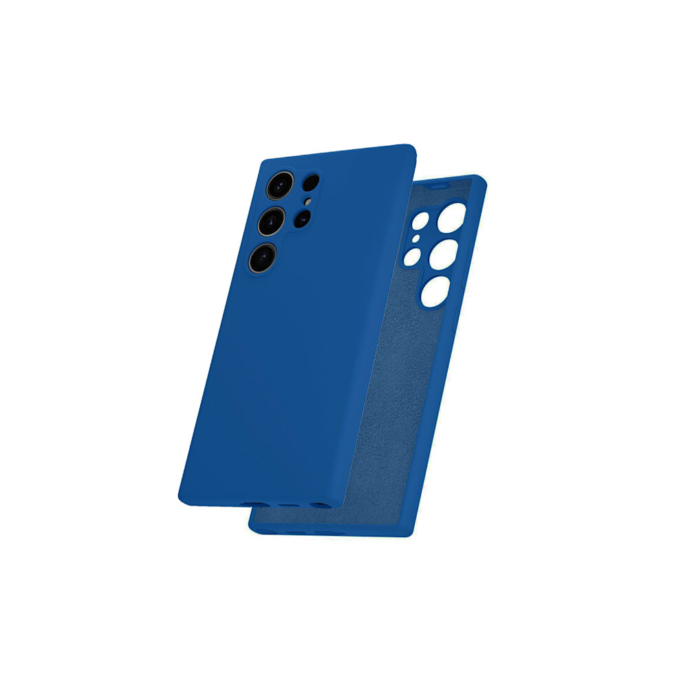 Compatible With Samsung Galaxy S24 Ultra - Stylish Durable Tpu Silicone Case Navy Blue 9164030499072