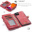 Capa de couro com zíper compatível com Samsung S21 vermelho 2