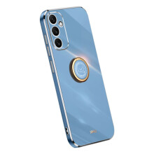Etui SKALO kompatybilne z Samsung A34 5G XINLI TPU z pierścieniem - niebieskie niebieskie