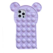 Kompatybilny z iPhone12 / kompatybilny z iPhone12Pro Shell - Pop it Fidget Multicolor Teddy Bear Björn Lila