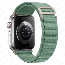 Pasek Alpine Loop kompatybilny z Apple Watch 38 mm 40 mm 41 mm 42 mm 44 mm 45 mm 49 mm iWatch Ultra Series 8 7 6 3 jasnozielony