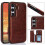Compatível com Samsung Galaxy S24 - Capa elegante com compartimento para cartão/cartão rosa choque 2
