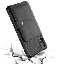 Kompatybilny z iPhone XR - etui z miejscem na kartę, czarne