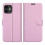 Capa carteira lisa - compatível com iPhone 12 Rosa Claro 1