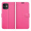Capa carteira lisa - compatível com iPhone 12 Rosa Claro 6