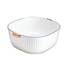 Liquidação de decoração de cozinha Tahtuvzn! Cesto duplo com drenagem, fruteira de plástico espesso e cesto de lavagem com filtro para casa e