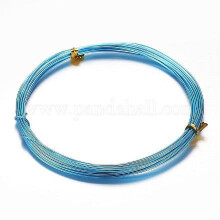 Round Aluminum Wire Bendable Metal Craft Wire for DIY Arts and Craft Projects Deep Sky Blue 18 Gauge