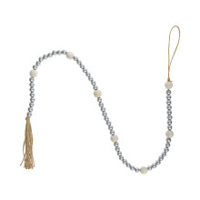 Maison Concepts Dual Wood Bead Garland Silver (1L X 1W X 51H)