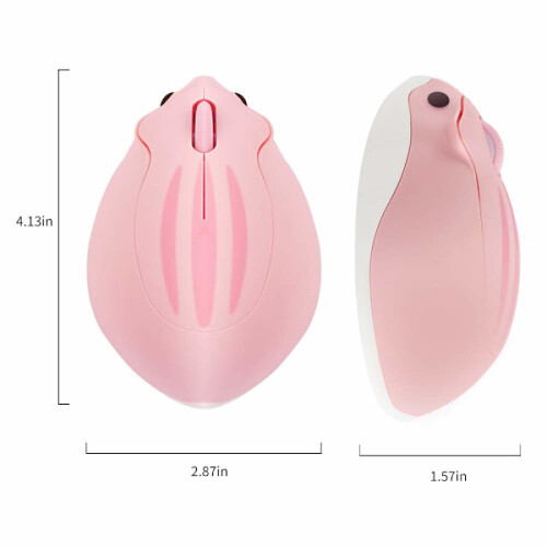 Kabellose Maus, niedliche Hamsterform, Computermaus, 1200 DPI (Pink) 2