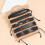 Bracelets en cuir faits main, lot de 5, noirs 4