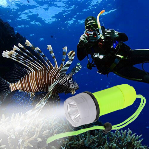 Φακός κατάδυσης Donemore, αδιάβροχος, υποβρύχιος φακός, κολύμβηση με αναπνευστήρα,