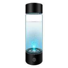 Vätgasvattenflaska, 420 ml 1400 ppb PEM SPE-teknik bärbar vätgasvattenjonisator Essentials (svart)