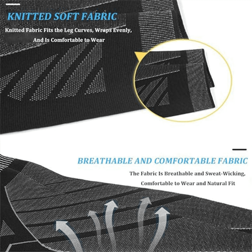 Manchon de compression intégral Qtmnekly pour jambes et genoux (taille M) 2